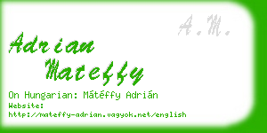 adrian mateffy business card