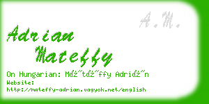 adrian mateffy business card